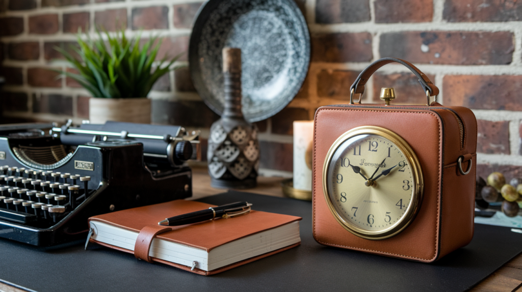 desgranges leather clock bag