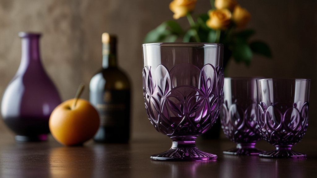 Empoli Purple Stemmed Large Glass