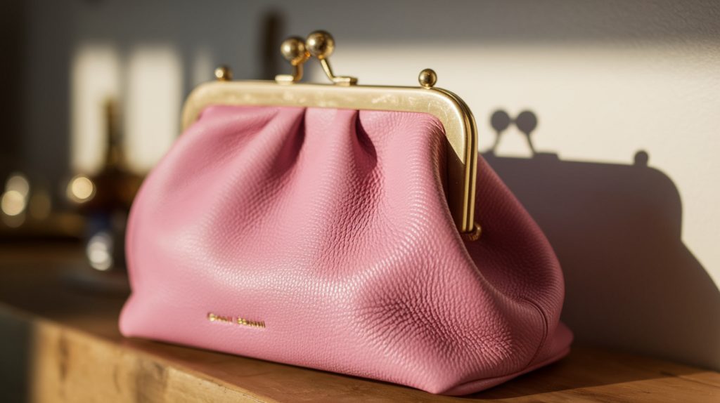 Pink Leather Gianni Bernini Purse