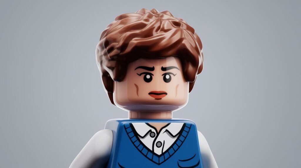 LEGO Minifigure Short Curly Hair Female Piece White